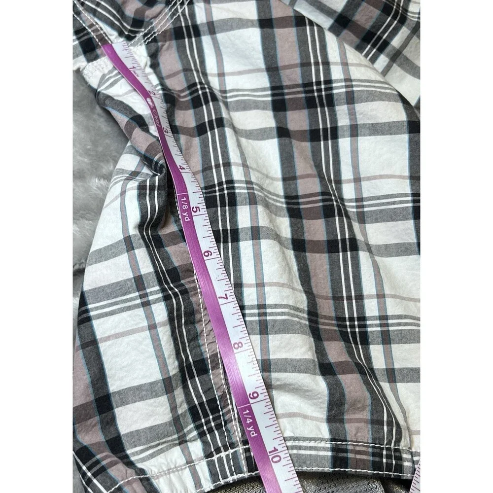 Old Navy Plaid Shorts Mens Size Large Mesh Liner Tie Front Summer‎ Vacation